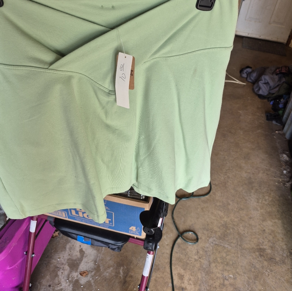Light Green Skirt with Adjustable Straps
